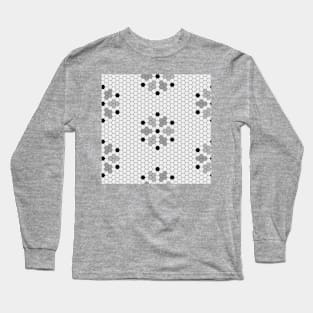 Gray Hexy Tiles Long Sleeve T-Shirt